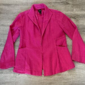Eileen Fisher Women's Hot Pink Size PP lightweight Jacket Blazer